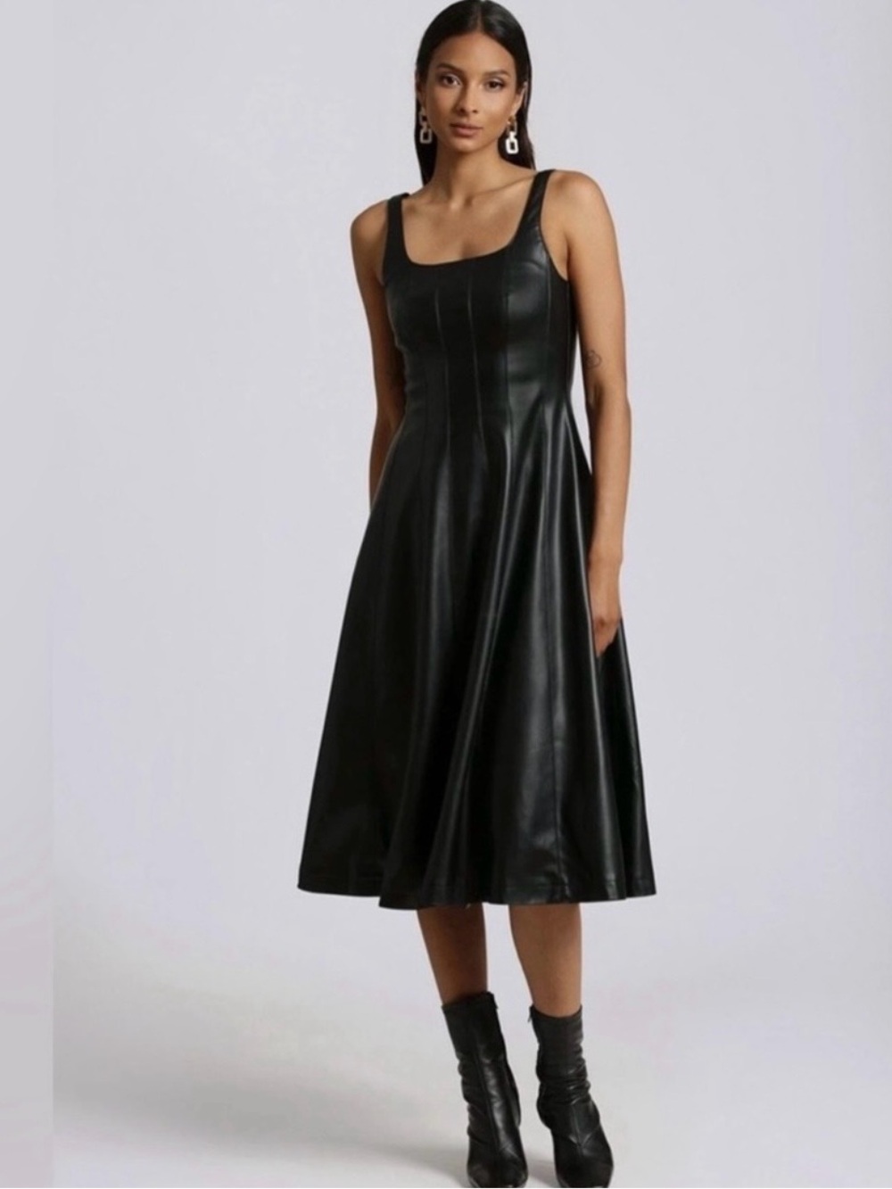 7 For All Mankind Vegan Leather Dress